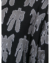 Robe-pull brodée noire Moschino