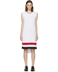 Robe-pull en tricot blanche Thom Browne