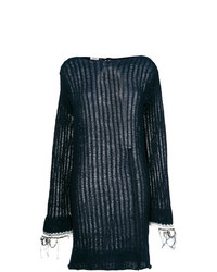 Robe-pull en tricot bleu marine Aviu
