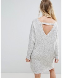 Robe-pull en tricot grise New Look