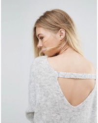 Robe-pull en tricot grise New Look