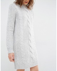 Robe-pull en tricot grise Gestuz