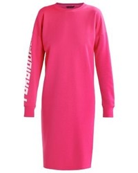 Robe-pull imprimée fuchsia New Look