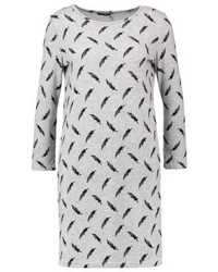 Robe-pull imprimée grise Only