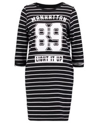 Robe-pull imprimée noire TWINTIP