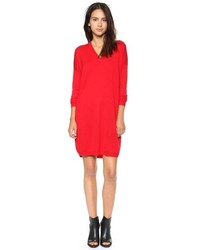 Robe-pull rouge 6397
