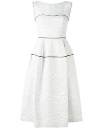 Robe texturée blanche Talbot Runhof