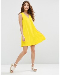 Robe trapèze jaune Asos