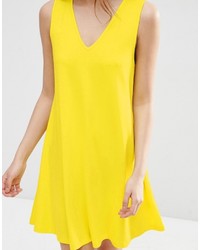 Robe trapèze jaune Asos