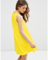 Robe trapèze jaune Asos