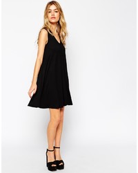 Robe trapèze noire Asos