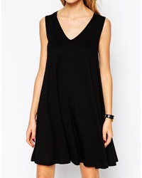 Robe trapèze noire Asos