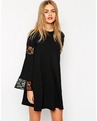 Robe trapèze noire Asos