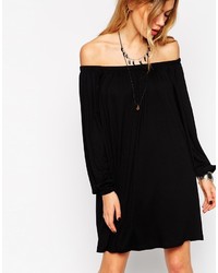 Robe trapèze noire Asos