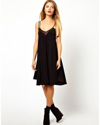 Robe trapèze noire Asos