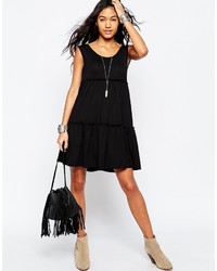 Robe trapèze noire Asos