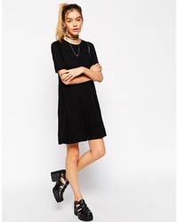 Robe trapèze noire Asos