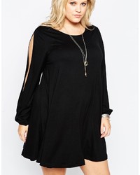 Robe trapèze noire Asos