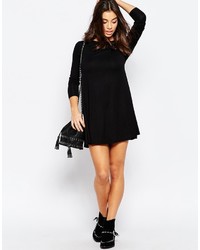 Robe trapèze noire Asos