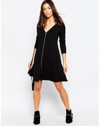 Robe trapèze noire Asos