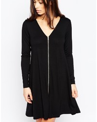 Robe trapèze noire Asos