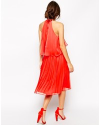 Robe trapèze rouge Asos