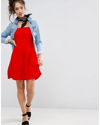 Robe trapèze rouge Asos