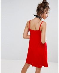 Robe trapèze rouge Asos