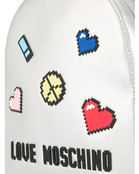 Sac à dos argenté Love Moschino