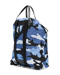 Sac à dos camouflage bleu Valentino