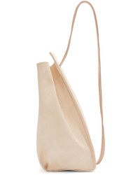 Sac à dos en cuir beige Chiyome