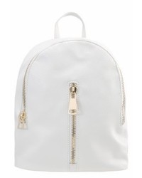 Sac à dos en cuir blanc Missguided