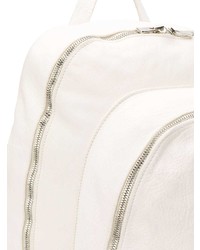 Sac à dos en cuir blanc Guidi