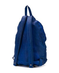 Sac à dos en cuir bleu marine Giorgio Brato