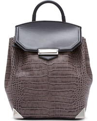 Sac à dos en cuir gris foncé Alexander Wang