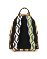 Sac à dos en cuir imprimé multicolore Fendi