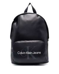 Sac à dos en cuir imprimé noir Calvin Klein Jeans