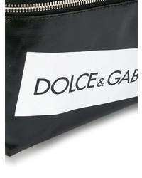 Sac à dos en cuir imprimé noir Dolce & Gabbana