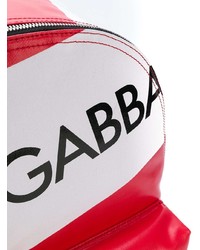 Sac à dos en cuir imprimé rouge Dolce & Gabbana