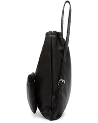 Sac à dos en cuir noir MM6 MAISON MARGIELA