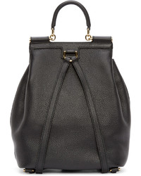 Sac à dos en cuir noir Dolce & Gabbana