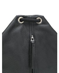 Sac à dos en cuir noir MM6 MAISON MARGIELA