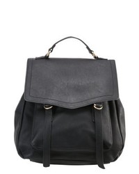 Sac à dos en cuir noir Even&Odd
