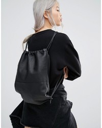 Sac à dos en cuir noir SANDQVIST