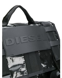 Sac à dos en cuir noir Diesel