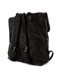 Sac à dos en cuir noir Guidi