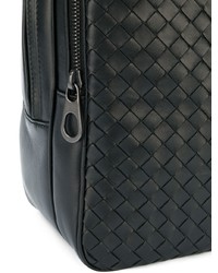 Sac à dos en cuir noir Bottega Veneta