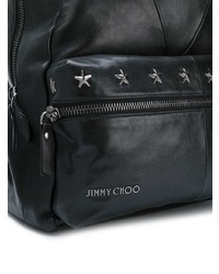 Sac à dos en cuir noir Jimmy Choo