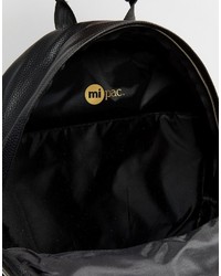 Sac à dos en cuir noir Mi-pac