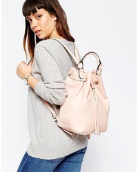 Sac à dos en cuir rose Asos